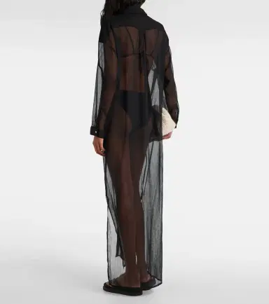 JADE SWIM Mika mesh shirt dress | Thumbnail 5