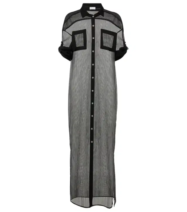 JADE SWIM Mika mesh shirt dress
