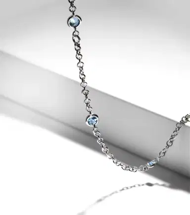 Spinelli Kilcollin Gravity Estrella sterling silver necklace with aquamarines | Thumbnail 2