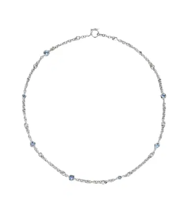 Spinelli Kilcollin Gravity Estrella sterling silver necklace with aquamarines | Thumbnail 1