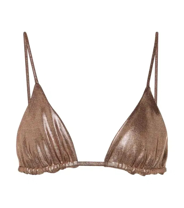 JADE SWIM Via lamé bikini top