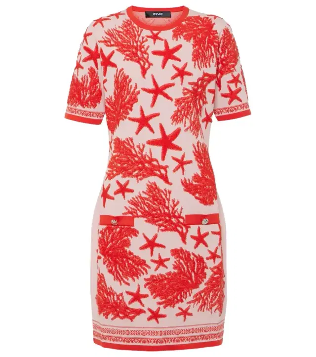 Versace Barocco Sea jacquard minidress
