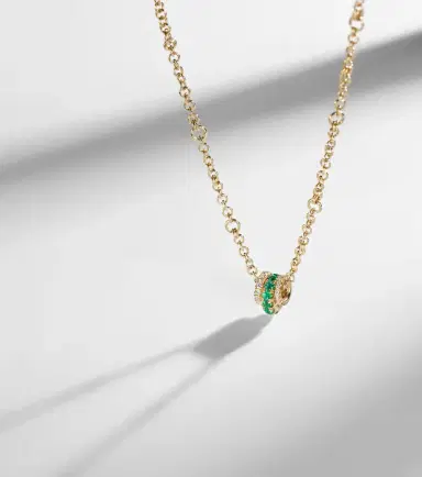 Spinelli Kilcollin Gravity 18kt gold chain necklace with diamond and emerald | Thumbnail 6 Spinelli Kilcollin Gravity 18kt gold chain necklace with diamond and emerald | Thumbnail 6