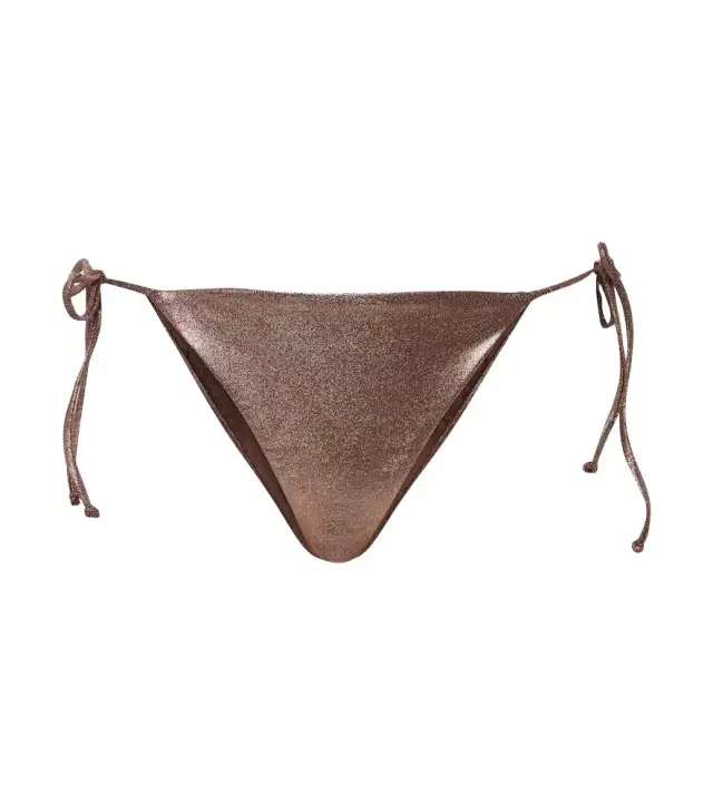 JADE SWIM Ties lamé bikini bottoms