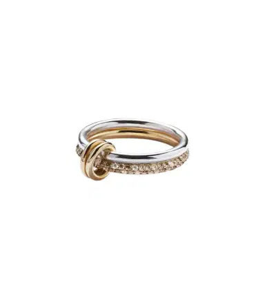 Spinelli Kilcollin Virgo Petite 18kt gold and sterling silver ring with diamonds | Thumbnail 1 Spinelli Kilcollin Virgo Petite 18kt gold and sterling silver ring with diamonds | Thumbnail 1