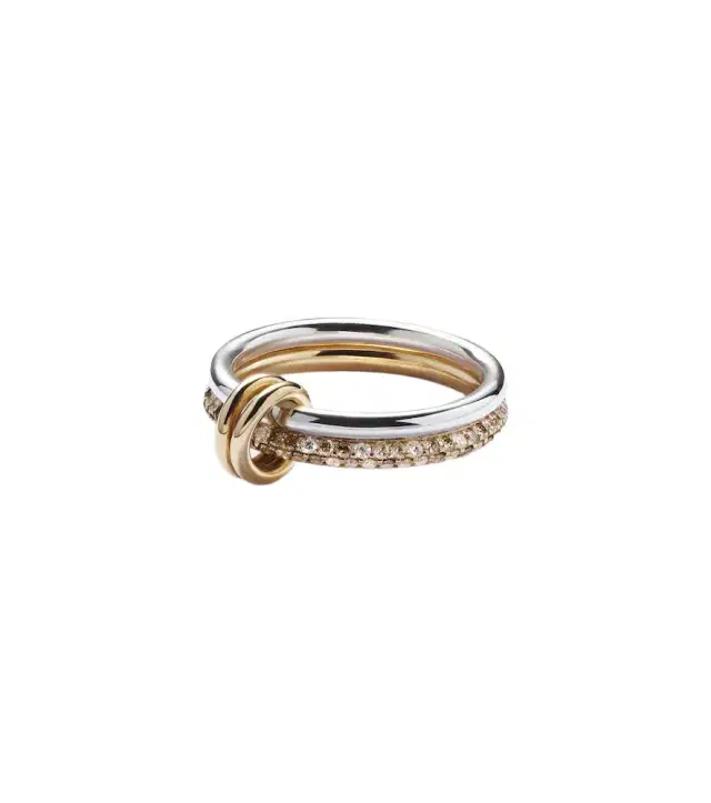 Spinelli Kilcollin Virgo Petite 18kt gold and sterling silver ring with diamonds