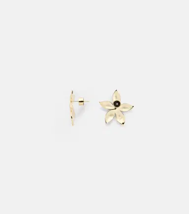 Ileana Makri Waterfall Flower 18kt gold earrings with diamonds | Thumbnail 2