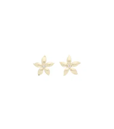 Ileana Makri Waterfall Flower 18kt gold earrings with diamonds | Thumbnail 1