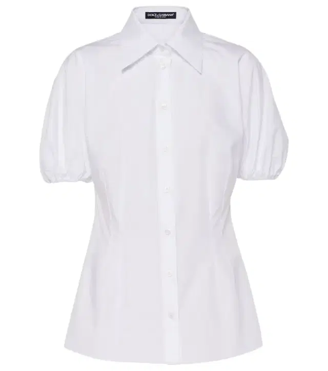 Dolce & Gabbana Puff-sleeve cotton poplin blouse