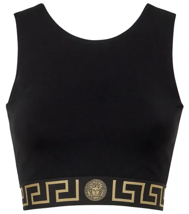 Versace Greca Border cropped tank top