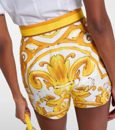 Dolce & Gabbana Majolica high-rise cotton shorts | Thumbnail 2