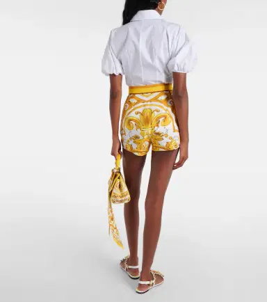 Dolce & Gabbana Majolica high-rise cotton shorts | Thumbnail 5