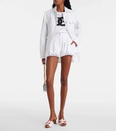 Dolce & Gabbana High-rise cotton poplin shorts | Thumbnail 4