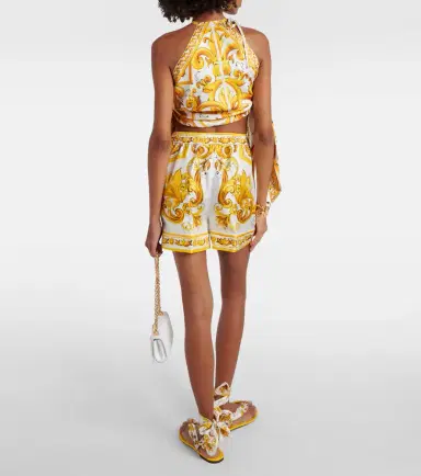 Dolce & Gabbana Majolica silk satin top | Thumbnail 3 Dolce & Gabbana Majolica silk satin top | Thumbnail 3