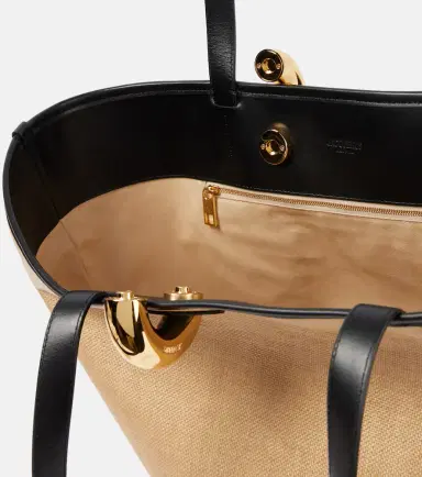 Jacquemus Le Bambola leather-trimmed basket bag | Thumbnail 3