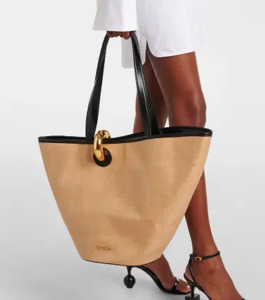 Jacquemus Le Bambola leather-trimmed basket bag | Thumbnail 4