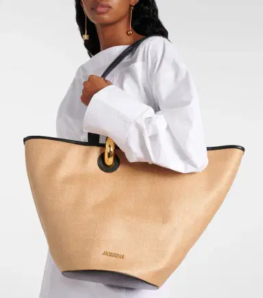 Jacquemus Le Bambola leather-trimmed basket bag | Thumbnail 5