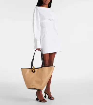 Jacquemus Le Bambola leather-trimmed basket bag | Thumbnail 6