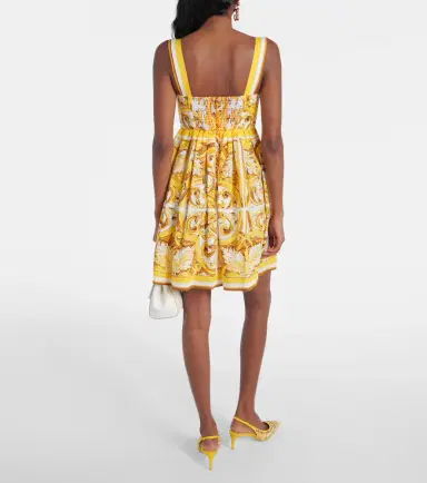 Dolce & Gabbana Majolica cotton poplin minidress | Thumbnail 2