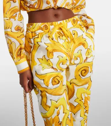 Dolce & Gabbana Majolica high-rise cotton straight pants | Thumbnail 5