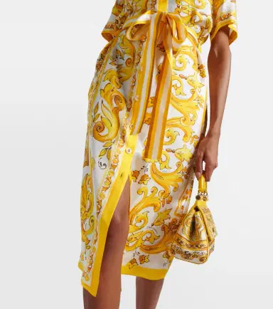 Dolce & Gabbana Majolica silk twill shirt dress | Thumbnail 5