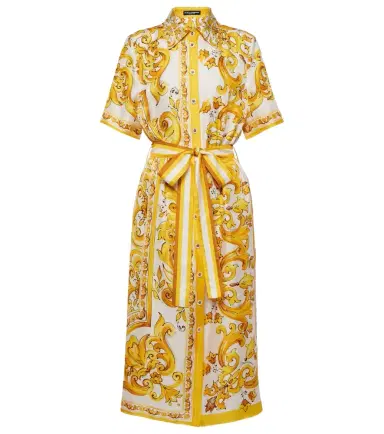 Dolce & Gabbana Majolica silk twill shirt dress | Thumbnail 1