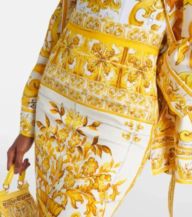 Dolce & Gabbana Majolica silk-blend midi skirt | Thumbnail 2