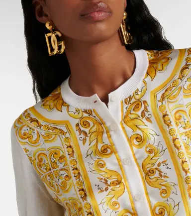 Dolce & Gabbana Majolica silk twill cardigan | Thumbnail 5