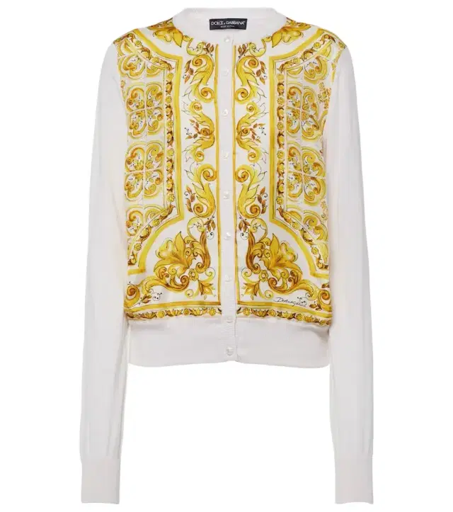 Dolce & Gabbana Majolica silk twill cardigan