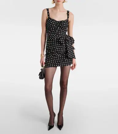 Dolce & Gabbana Polka-dot cotton-blend minidress | Thumbnail 5