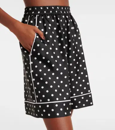 Dolce & Gabbana Polka-dot silk twill shorts | Thumbnail 2