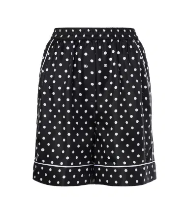 Dolce & Gabbana Polka-dot silk twill shorts | Thumbnail 1