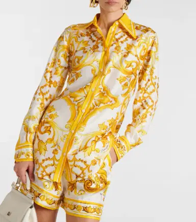 Dolce & Gabbana Majolica silk twill shirt | Thumbnail 3 Dolce & Gabbana Majolica silk twill shirt | Thumbnail 3