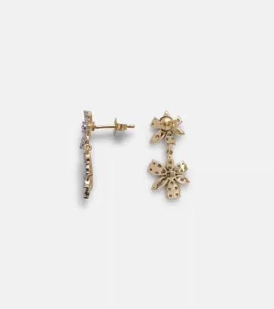 STONE AND STRAND Grand Magnolia 14kt gold drop earrings with diamonds | Thumbnail 2