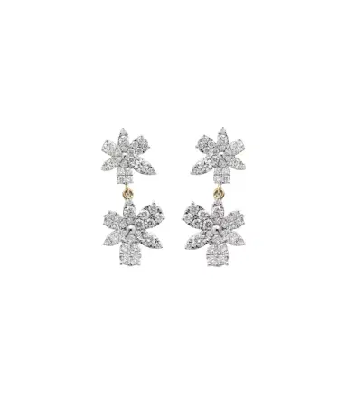STONE AND STRAND Grand Magnolia 14kt gold drop earrings with diamonds | Thumbnail 1
