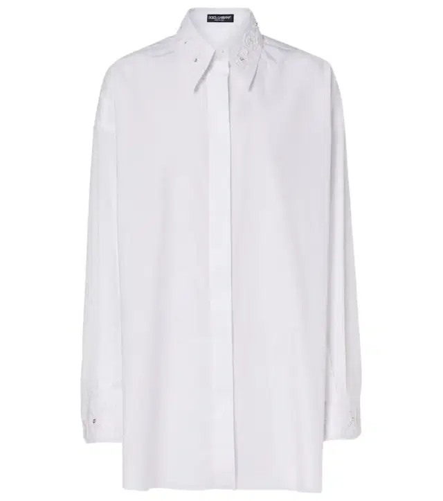 Dolce & Gabbana Embroidered cotton poplin shirt