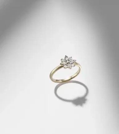 Stone and Strand Tea Rose 14kt gold ring with diamonds | Thumbnail 2