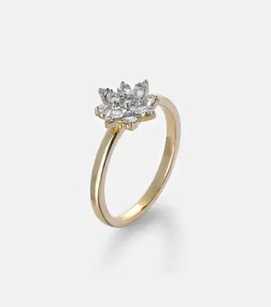 Stone and Strand Tea Rose 14kt gold ring with diamonds | Thumbnail 5