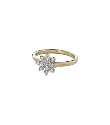 Stone and Strand Tea Rose 14kt gold ring with diamonds | Thumbnail 1