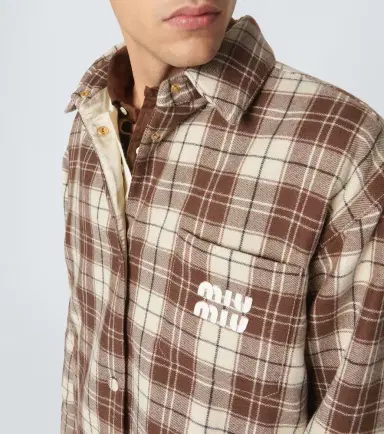 Miu Miu Checked virgin wool jacket | Thumbnail 5 Miu Miu Checked virgin wool jacket | Thumbnail 5