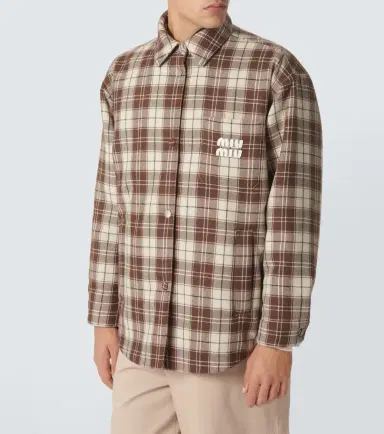 Miu Miu Checked virgin wool jacket | Thumbnail 7 Miu Miu Checked virgin wool jacket | Thumbnail 7