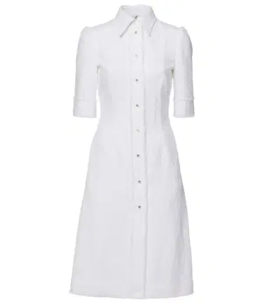 Dolce & Gabbana Cotton-blend tweed shirt midi dress | Thumbnail 1