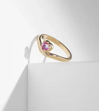Stone and Strand Sweetheart Bonbon Merge 10kt gold ring with tourmaline | Thumbnail 2