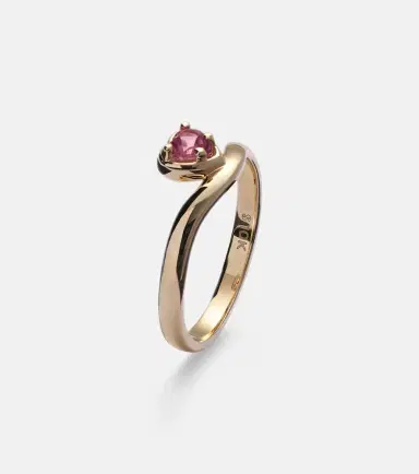Stone and Strand Sweetheart Bonbon Merge 10kt gold ring with tourmaline | Thumbnail 3