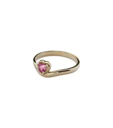 Stone and Strand Sweetheart Bonbon Merge 10kt gold ring with tourmaline | Thumbnail 1
