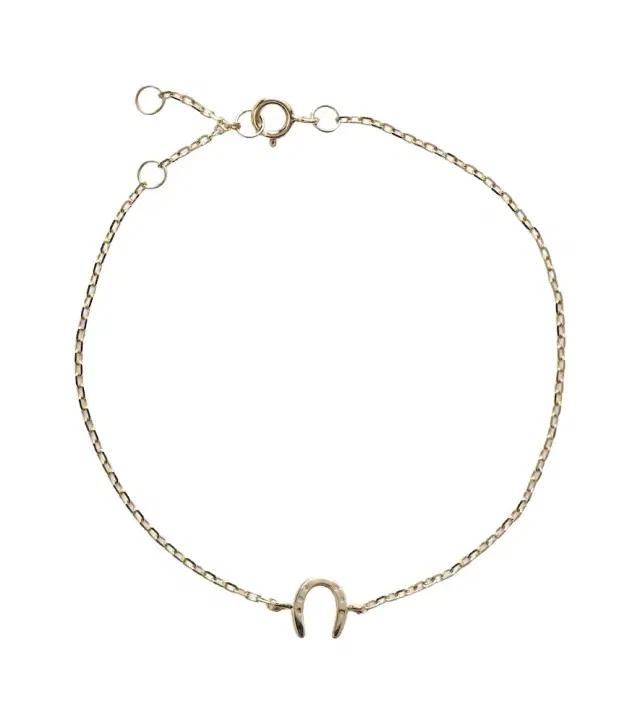 Stone and Strand Lucky Horseshoe 10kt gold bracelet