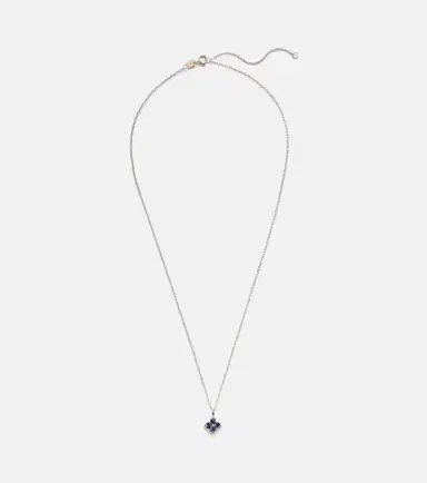 Stone and Strand Luckiest Clover 10kt gold necklace with sapphires | Thumbnail 1