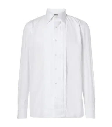 Rubinacci Pleated cotton tuxedo shirt | Thumbnail 1