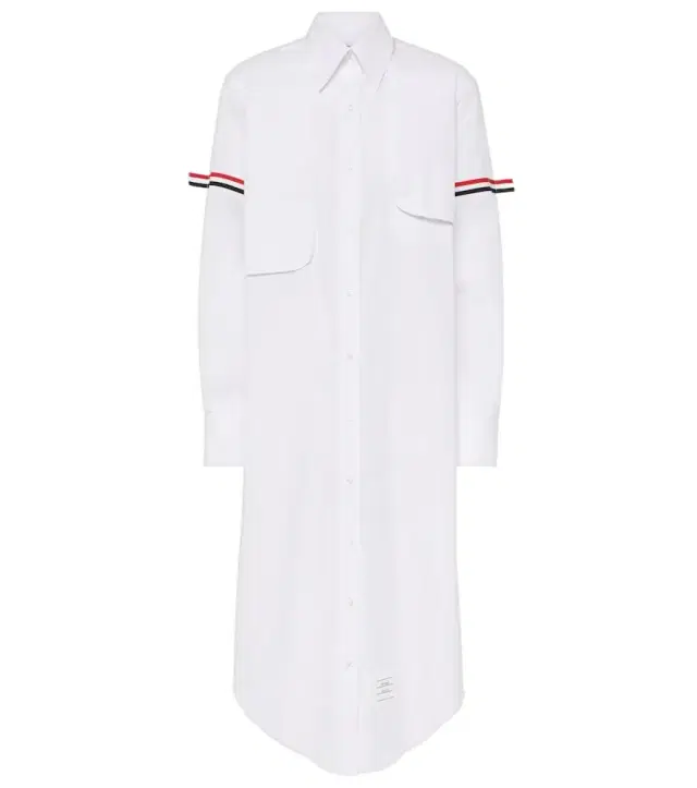 Thom Browne RWB Stripe cotton shirt dress