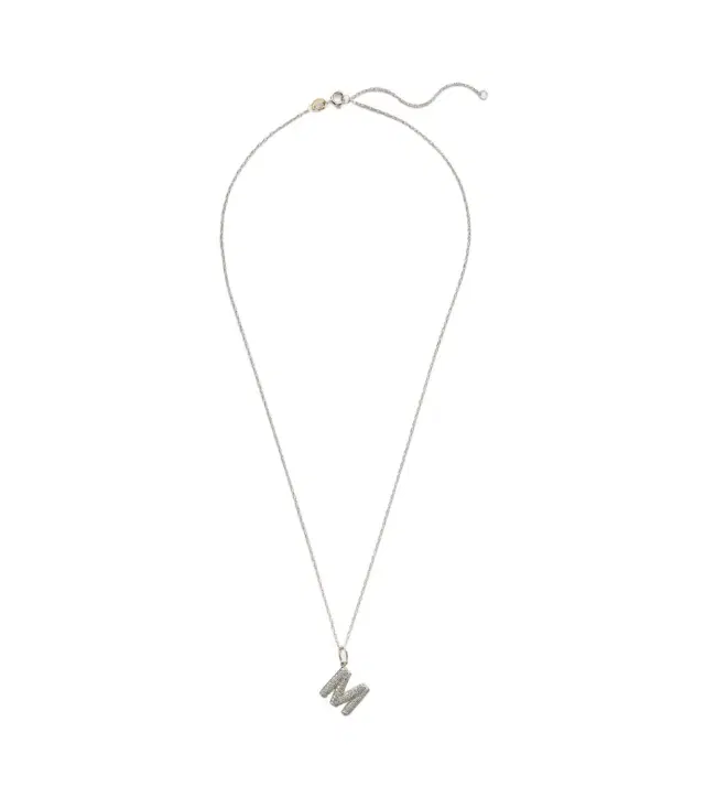 Initial 10kt gold necklace with diamonds
